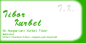 tibor kurbel business card